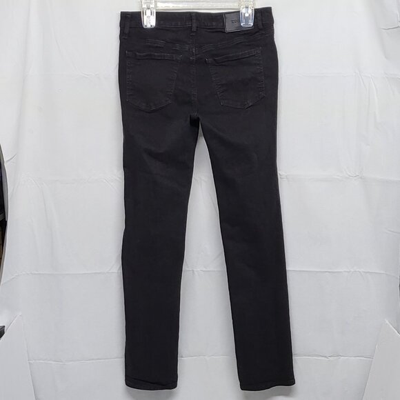 Express Mens Jeans 30 X 32 Slim Straight Stretch Denim Pants Black - Picture 8 of 15